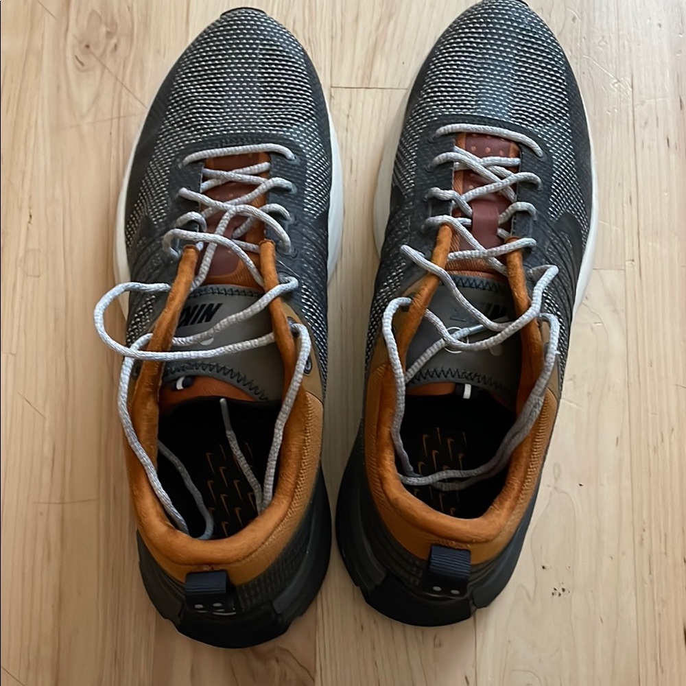 Nike Gray and Orange Athletic Shoes for Outdoor Activities